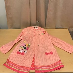 Minnie Mouse Disney Store Girls Rain Jacket like new!